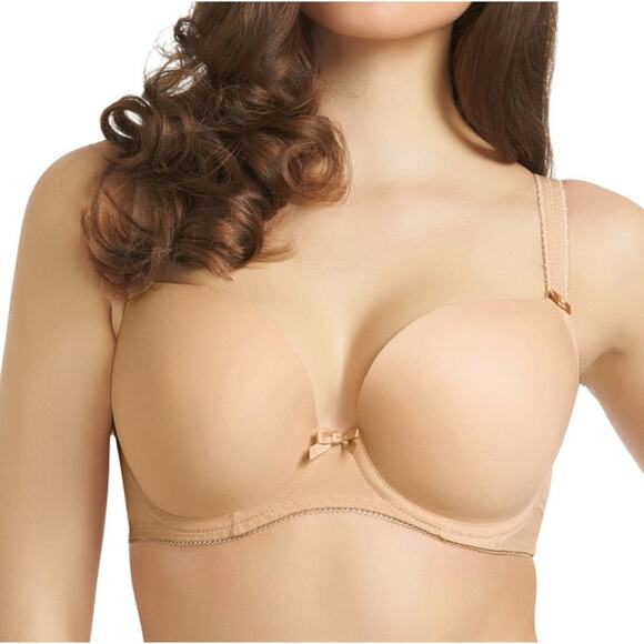 Freya Deco Nude Plunge UW Moulded Cup Bra Size 30DDD Nude Beige Underwire - Picture 1 of 16